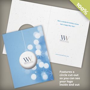 [PAB5125] Peek-a-Boo Logo Business Holiday Cards