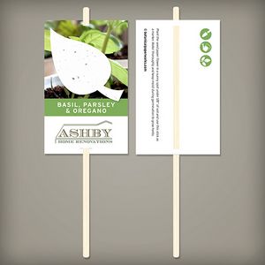[PDH4489] Pre-Designed Herb Seed Paper Planting Sticks