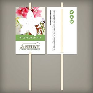 Pre-Designed Wildflower Seed Paper Planting Sticks