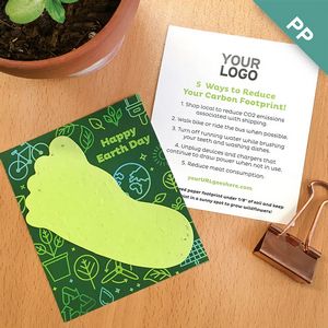 [PFE4836] Plantable Footprint Eco Tips Flat Cards