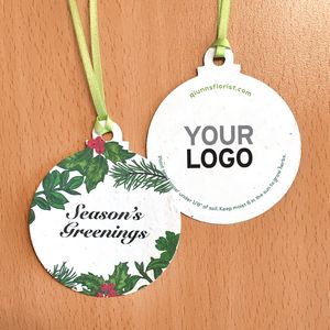 [SGS4751] Season's Greenings Seed Paper Ball Ornaments