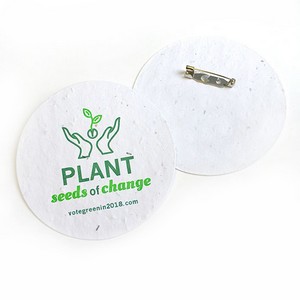 [SS34739] Single-Sided 3" Circle Seed Paper Button Badges