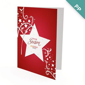 [SSO4343] Seasonal Star Ornament Business Holiday Cards