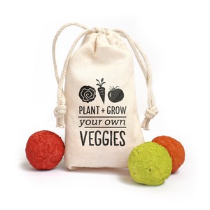 Veggie Seed Bombs Muslin Bag 3