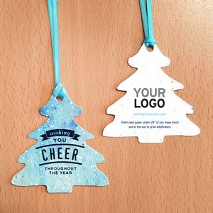 [WYC4752] Wishing You Cheer Rounded Tree Seed Paper Holiday Ornaments