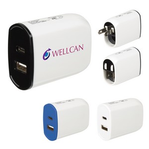 [2964] Ul Listed 2-in-1 Usb Type-c Wall Adapter