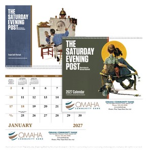 [7039] Good Value™ The Saturday Evening Post Illustrations by Norman Rockwell ? Spiral Calendar
