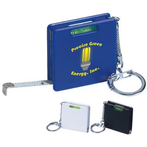 [7366] Square Level Tape Measure Key Tag