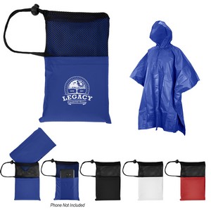 [7755] Peva Poncho With Drawstring Pouch