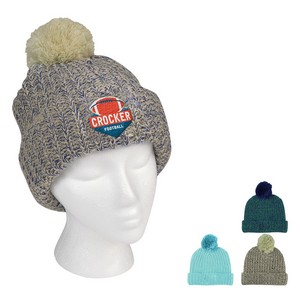 [1112] Grace Collection Pom Beanie With Cuff