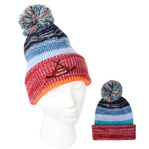 [1119] Aura Pom Beanie With Cuff