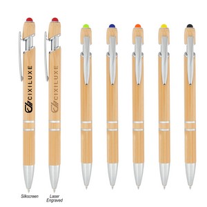 [11994] Tropical Bamboo Incline Pen With Stylus