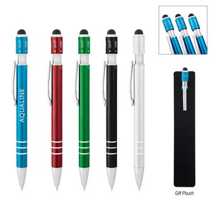 [11995] Recycled Aluminum Spin Game Top Pen With Stylus