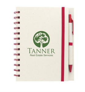 [12005] Good Value™ BoC Recycled Paper Spiral Notebook with Pen
