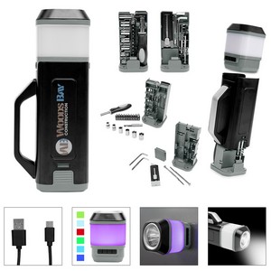 [20095] 24-piece Tool Set With Rechargeable Led Light