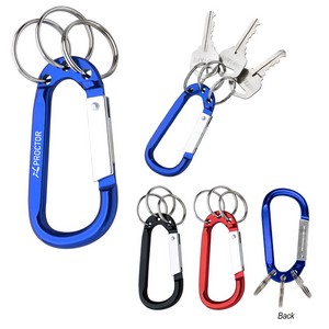 [2090] 8mm Carabiner With Triple Split Ring