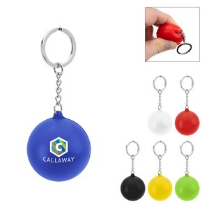[22354] Round Pu Stress Reliever Keychain