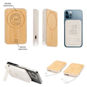 [25165] Mag Max Bamboo Wireless Charger Power Bank
