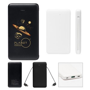 [25198] 10,000 Mah Power Bank With Integrated Cables