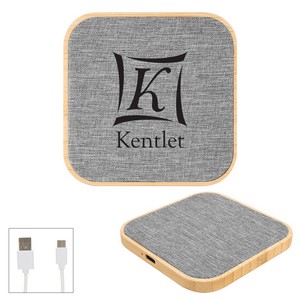 [25204] Bamboo & Rpet Fabric Wireless Charger
