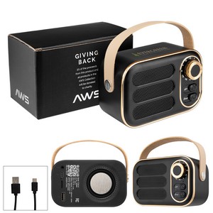 [25214] Aws Retro Boom Fm Radio & Wireless Speaker