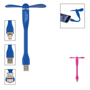 [2584] Mini Usb Fan With 3-way Connector