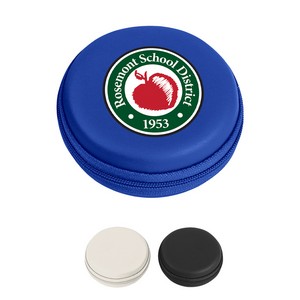 [2856] Round Zippered Electronics Travel Case