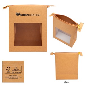 [30152] Kraft Paper Zippered Pouch