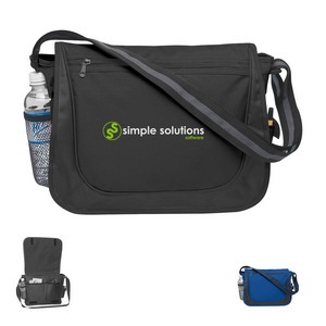 [3099] Messenger Bag With Matching Striped Handle