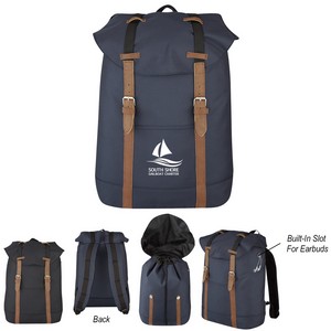 [3441] Flap Drawstring Backpack