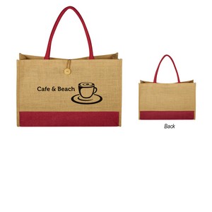 [3623] Jute Box Tote Bag