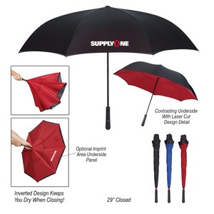 [4145] 48" Arc Two-tone Inversion Umbrella
