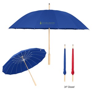[45005] 46" Arc Umbrella With 100% Rpet Canopy & Bamboo Handle