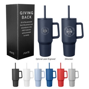 [50160] 40 Oz. Aws Jackson Intrepid Stainless Steel Tumbler