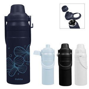 [50245] 24 Oz. Summit Sip Recycled Stainless Steel Bottle With Easy Carry Handle