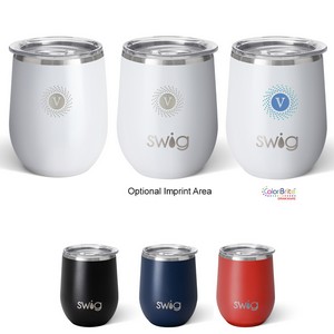 [55419] 12 Oz. Swig Life™ Stainless Steel Stemless Wine Tumbler