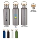 21 Oz. Tipton Recycled Stainless Steel Bottle With Bamboo Lid