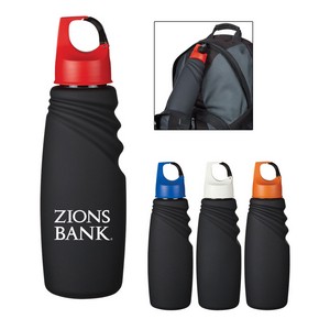 [5913] 24 Oz. Matte Finish Crest Carabiner Sports Bottle