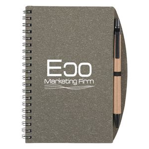 [6115] 5" X 7" Eco-inspired Spiral Notebook & Pen