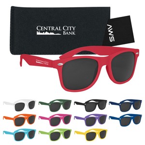 [6296] Aws Velvet Touch Malibu Sunglasses With Pouch & Hang Tag