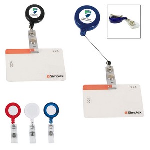 [65] Retractable Badge Holder With Laminated Label