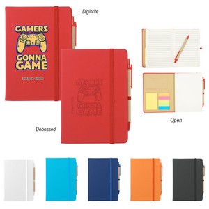 [65024] Journal Notebook With Sticky Notes & Flags