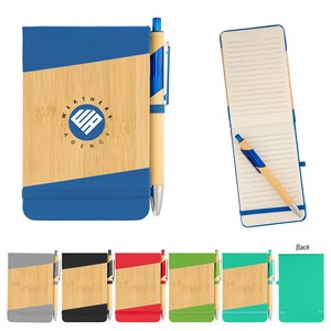 [65044] Bamboo Look Jotter & Pen