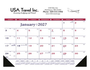 Triumph® Calendars Patriotic Desk Pad with Vinyl Corners