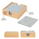 Bamboo & Recycled Felt Coaster Set