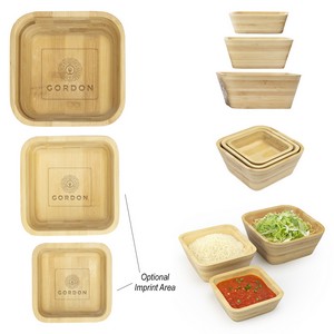 [75066] Bombay Bamboo Nesting Bowl Set