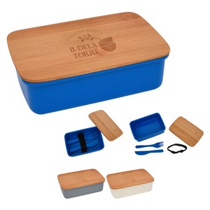 [76251] Wheat Lunch Set With Bamboo Lid