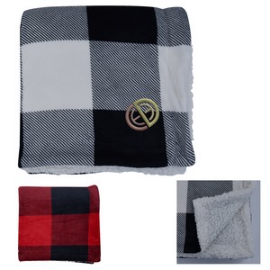[8031] Buffalo Plaid Sherpa Blanket