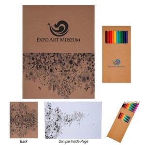[8999] Adult Coloring Book With Colored Pencils
