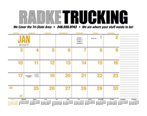 [931] HotLine® Products 13-Month Desk Pad Calendar